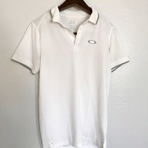 Men’s Oakley White Golf Shirt Small